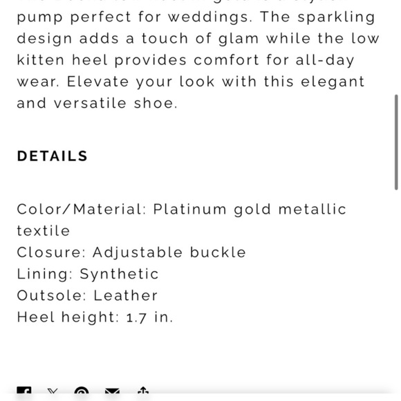 Pelle moda Deena 2 Low Heel Slingback gold size 5 - Picture 2 of 8